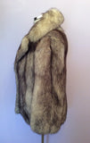 Vintage Blue Fox Fur Jacket Size S/M - Whispers Dress Agency - Sold - 2