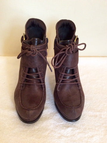 Marks & Spencer Autograph Brown Leather Shoes / Boots Size 3.5/36 - Whispers Dress Agency - Womens Boots - 3