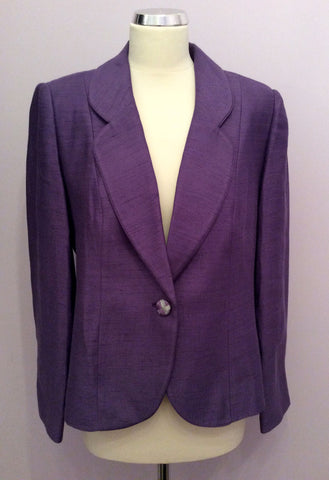 Jacques Vert Purple Jacket Size 14 - Whispers Dress Agency - Sold - 1