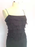 Monsoon Black Silk Tiered Top Strappy Dress Size 10 - Whispers Dress Agency - Womens Dresses - 2