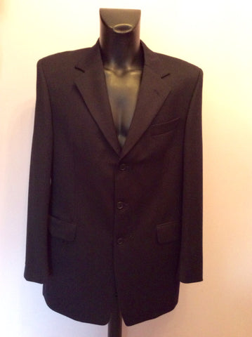 Yves Saint Laurent Black Wool Suit Jacket Size 42L - Whispers Dress Agency - Mens Suits & Tailoring - 1