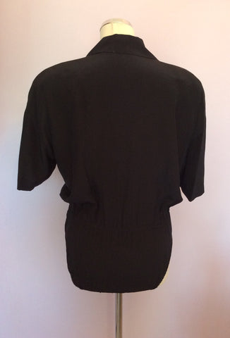 Vintage DKNY Black Silk Blouse / Body & Matching Shorts Suit Size 8/P - Whispers Dress Agency - Sold - 3