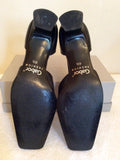 Gabor Black Leather Elasticated Strap Heels Size 6.5/39.5 - Whispers Dress Agency - Sold - 4