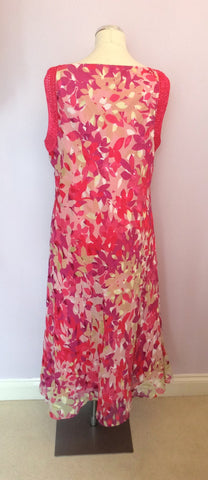 Jacques Vert Pink Floral Print Occasion Dress Size 20 - Whispers Dress Agency - Sold - 3