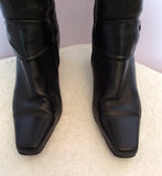 K By Clarks Black Leather Knee Length Boots Size 6/39 - Whispers Dress Agency - Sold - 4