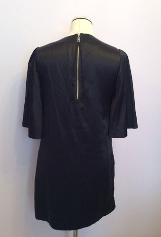 BY MALENE BIRGER BLACK SILK & COTTON BEADED TRIM SKYLA DRESS SIZE 36 UK 10 - Whispers Dress Agency - Womens Special Occasion - 3