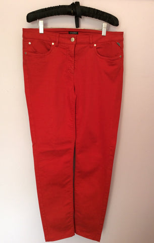 Hauber Red Stretch Slim Leg Jeans Size 14 - Whispers Dress Agency - Womens Jeans - 1