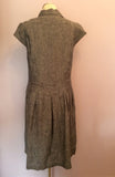 Nicole Farhi Grey Linen Cap Sleeve Dress Size 14 - Whispers Dress Agency - Sold - 3