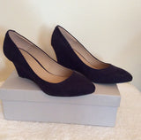 Carvela Navy Blue Suedette Wedge Heel Court Shoes Size 6/39 - Whispers Dress Agency - Sold - 2
