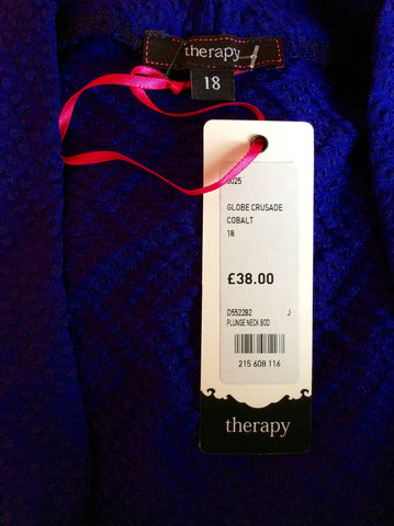 Brand New Therapy Cobalt Blue Dress Size 18 - Whispers Dress Agency - Sold - 4