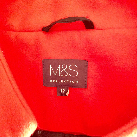 Marks & Spencer Poppy Red Coat Size 12 - Whispers Dress Agency - Sold - 7