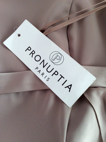 Brand New Pronuptia Mocha Soft Chiffon Long Evening Dress Size 14 - Whispers Dress Agency - Womens Dresses - 3