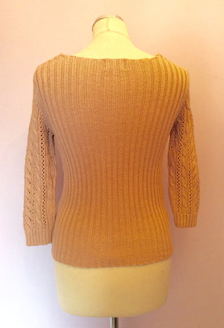 Hobbs Pink Cotton V Neck Twist Front Jumper Size 10 - Whispers Dress Agency - Sold - 2