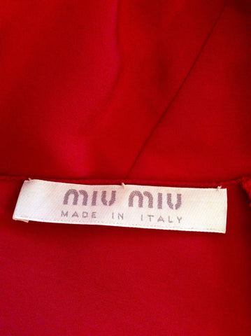 MIU MIU RED HALTERNECK DRESS SIZE 40 UK 8 - Whispers Dress Agency - Womens Dresses - 4