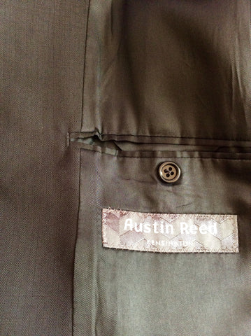 Austin Reed Kensington Black Pinstripe Wool Suit Size 40L/34L - Whispers Dress Agency - Mens Suits & Tailoring - 4
