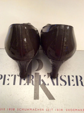 PETER KAISER DARK GREY PATENT HEELS SIZE 5.5/38.5 - Whispers Dress Agency - Womens Heels - 4