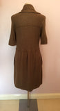 Marc Aurel Brown Short Sleeve Knit Dress Size 40 UK 12 - Whispers Dress Agency - Womens Dresses - 4
