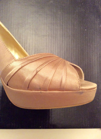 Carvela Champagne Satin Peeptoe Slingback Heels Size 7/40 - Whispers Dress Agency - Womens Heels - 5