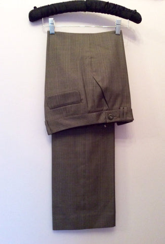 Smart Ted Baker Brown Check Wool Trousers Size 2 UK 10 - Whispers Dress Agency - Womens Trousers - 1