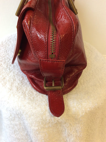 PAUL SMITH RED LEATHER SHOULDER BAG