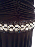 LIPSY BLACK JEWEL TRIM COCKTAIL DRESS SIZE M/L - Whispers Dress Agency - Womens Dresses - 2