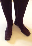 MARIA LYA DARK BROWN SUEDE BOOTS SIZE 6/39 - Whispers Dress Agency - Sold - 3