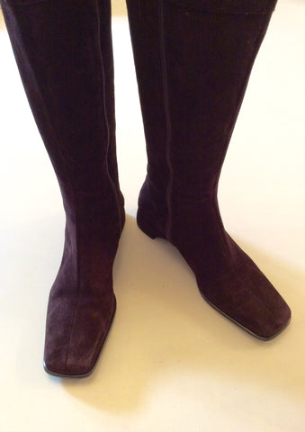 MARIA LYA DARK BROWN SUEDE BOOTS SIZE 6/39 - Whispers Dress Agency - Sold - 3