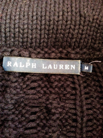 Ralph Lauren Dark Blue V Neck Long Cardigan Size M - Whispers Dress Agency - Sold - 4