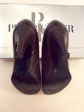 PETER KAISER DARK GREY PATENT HEELS SIZE 5.5/38.5 - Whispers Dress Agency - Womens Heels - 5