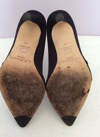 LK Bennett Black Satin Heels Size 6/39 - Whispers Dress Agency - Sold - 6