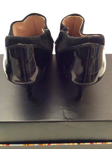 Marks & Spencer Black Suede & Patent Leather Shoe Boots Size 6/39 - Whispers Dress Agency - Sold - 3