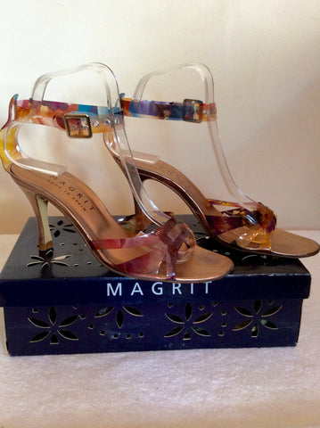 Magrit Bronze & Multi Coloured Perspex Strappy Sandals Size 5/38 - Whispers Dress Agency - Womens Sandals - 3