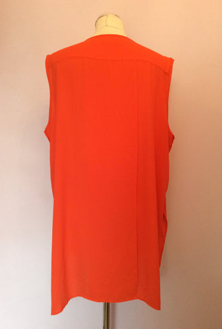 BRAND NEW MARKS & SPENCER AUTOGRAPH ORANGE SLEEVELESS TOP SIZE 18 - Whispers Dress Agency - Sold - 3