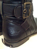 Skills Black Buckle Trim Boots Size 7.5/41 - Whispers Dress Agency - Womens Boots - 6