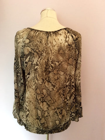 STAR BY JULIEN MACDONALD SNAKESKIN BLOUSE SIZE 16 - Whispers Dress Agency - Womens Shirts & Blouses - 2