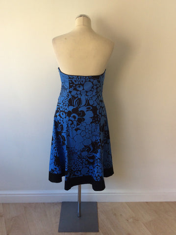 BRAND NEW COAST BLUE & BLACK STRAPLESS COTTON DRESS SIZE 12 - Whispers Dress Agency - Womens Dresses - 3