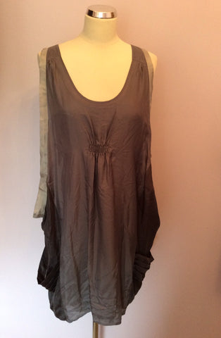 Mint Velvet Grey Silk Scoop Neck Sleeveless Top Size 14 - Whispers Dress Agency - Sold - 1