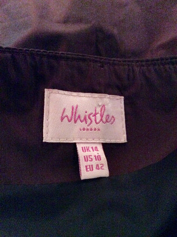 Whistles Brown Taffeta One Shoulder Cocktail Dress Size 14 - Whispers Dress Agency - Womens Dresses - 4