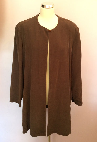 Ann Harvey Brown Long Jacket Size 24 - Whispers Dress Agency - Sold - 1