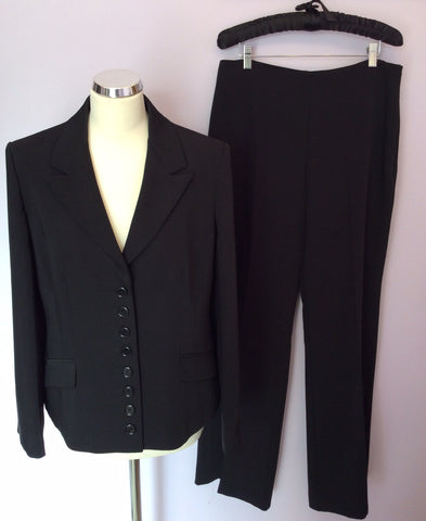 Marks & Spencer Black Trouser Suit Size 14/16 - Whispers Dress Agency - Sold - 1
