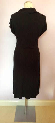 Fenn Wright Manson Black Scoop Neckline Cap Sleeve Dress Size 12 - Whispers Dress Agency - Womens Dresses - 3