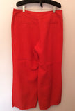 Laura Ashley Red Linen Trousers Size 16 - Whispers Dress Agency - Sold - 2
