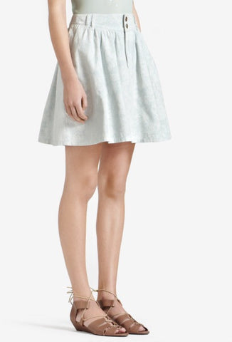 Reiss 1971 Katlyn Ice Blue Flared Cotton Skirt Size 8 - Whispers Dress Agency - Womens Skirts - 2