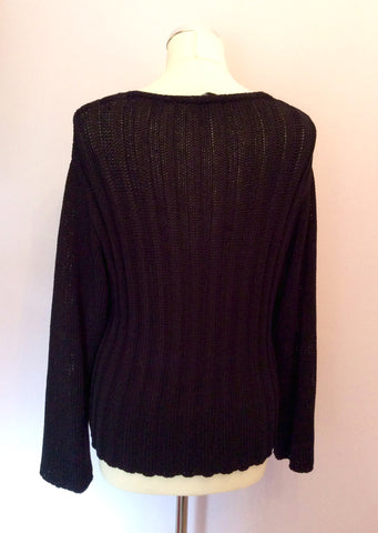 Ischiko Black Cardigan Size 40 UK 12 - Whispers Dress Agency - Womens Knitwear - 3