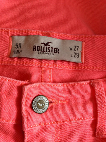 New Hollister Neon Orange Jeans Size 27W/29L - Whispers Dress Agency - Womens Jeans - 3