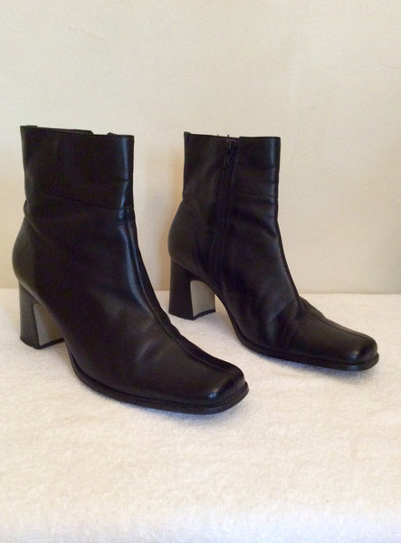 Principles Black Leather Ankle Boots Size 7/40 - Whispers Dress Agency - Womens Boots - 1