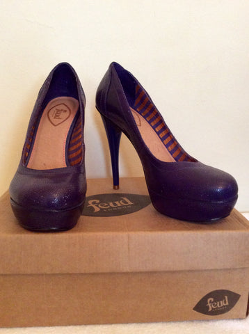 Feud Deep Purple Voodoo Leather Heels Size 7/40 - Whispers Dress Agency - Womens Heels - 1