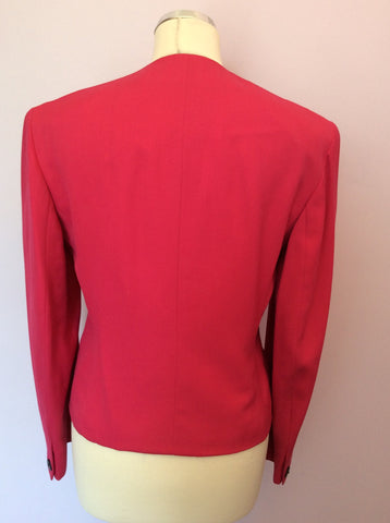 Vintage Jaeger Bright Pink Double Breasted Jacket Size 10 - Whispers Dress Agency - Womens Vintage - 3