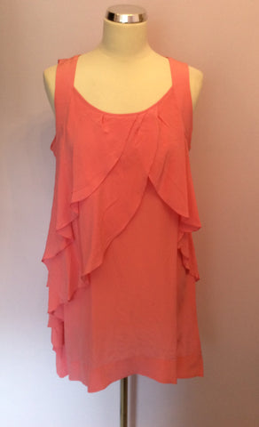 Mint Velvet Pink Silk Layered Panel Trim Top Size 14 - Whispers Dress Agency - Sold - 1