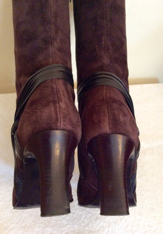Oppus Dark Brown Suede Calf Length Boots Size 6/39 - Whispers Dress Agency - Womens Boots - 5